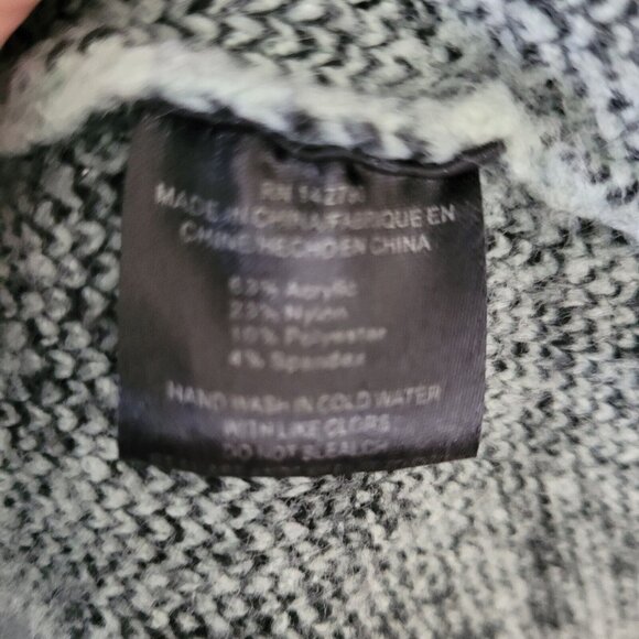 MaxSport Floral Long Cardigan Sweater Coat Duster Size M Mint Green Black Roses - Picture 9 of 9